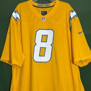 Nike Omarion Hampton Los Angeles Chargers #8 Power Yellow Game Jersey Men’s 3XL